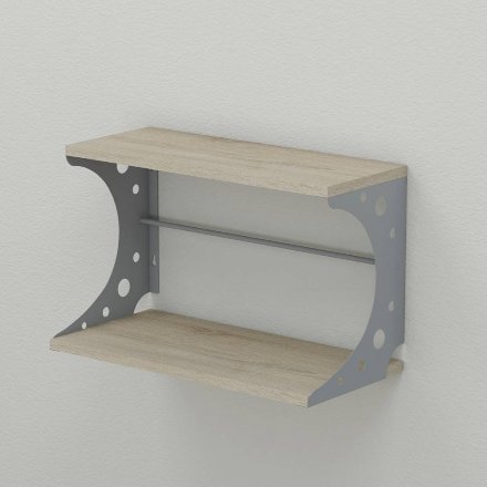 Настінна полиця Ferrum-decor Букін 330x700x240 метал Сірий ДСП Сонома 16 мм (FRD-102901) Настінна полиця Ferrum-decor Букін 330x700x240 метал Сірий ДСП Сонома 16 мм (FRD-102901)
