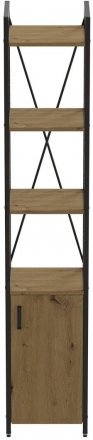 Етажерка 4/34 Ferrum-decor Серії Конект з тумбою 179x34x28 Чорний ДСП Артизан (FRD-104468)