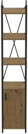 Етажерка 4/34 Ferrum-decor Серії Конект з тумбою 179x34x28 Чорний ДСП Артизан (FRD-104468)