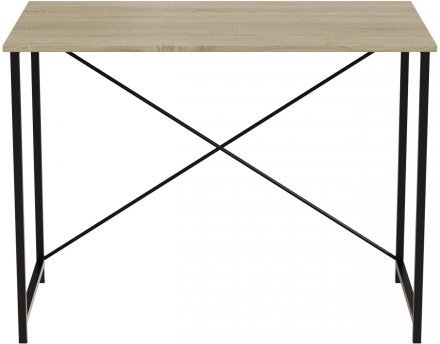 Стіл письмовий Line Лайт Ferrum-decor 750x1000x600 Чорний метал ДСП Дуб Сонома 16 мм (FRD-104846)