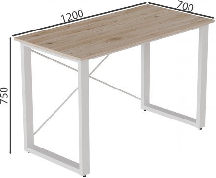 Письмовий стіл Ferrum-decor Драйв 750x1200x700 Білий метал ДСП Дуб Сан-Марино 16 мм (FRD-103186) Письмовий стіл Ferrum-decor Драйв 750x1200x700 Білий метал ДСП Дуб Сан-Марино 16 мм (FRD-103186)