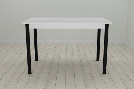 Стіл кухонний Ferrum-decor Беніта 75x120x70 Чорний ДСП Біле 16мм (FRD-106281)