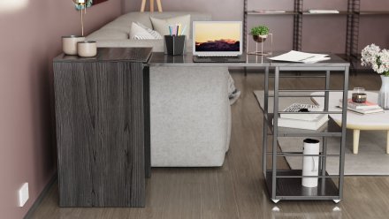 Стіл-тумба трансформер Смарт 2/2 Ferrum-decor 750x1450x600 Чорний метал ДСП Сосна Кембра 16 мм (FRD-105104) Стіл-тумба трансформер Смарт 2/2 Ferrum-decor 750x1450x600 Чорний метал ДСП Сосна Кембра 16 мм (FRD-105104)