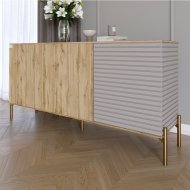 Комод закритий у вітальню на золотих металевих ніжках LION Грей 154x38x76,5 см Дуб Аппалачі/Кашемір (LION-041868) Комод закритий у вітальню на золотих металевих ніжках LION Грей 154x38x76,5 см Дуб Аппалачі/Кашемір (LION-041868)