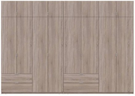 Шафа для одягу Doros Лукас Дуб сонома 4+4 ДСП 340х50х240 DRS-011711 (42005139)