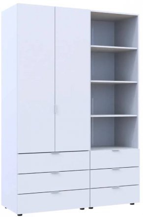 Шафа для одягу Doros Гелар Білий 2ДСП з пеналом 137.5х49.5х203.4 (DRS-011911) Шафа для одягу Doros Гелар Білий 2ДСП з пеналом 137.5х49.5х203.4 (DRS-011911)