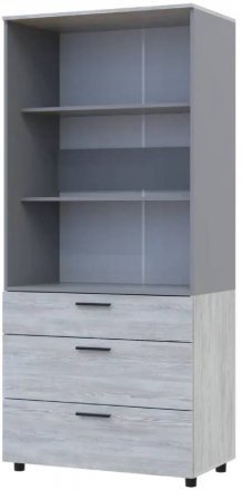 Шафа для одягу Doros Торн Сосна Натті/Сірий 2 ДСП/3Ш (полиці) 90х51.6х200 (DRS-012004)