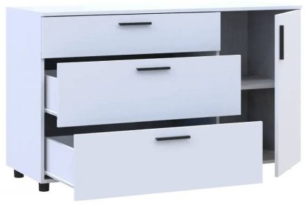 Комод Doros Торн Білий 3Ш/1Д 135х51.6х80 (DRS-012104) Комод Doros Торн Білий 3Ш/1Д 135х51.6х80 (DRS-012104)