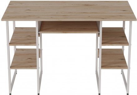 Комп'ютерний стіл Ferrum-decor Тім 75x140x60 білий ДСП Дуб Сан-Марино 32мм (FRD-101369) Комп'ютерний стіл Ferrum-decor Тім 75x140x60 білий ДСП Дуб Сан-Марино 32мм (FRD-101369)