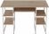 Комп'ютерний стіл Ferrum-decor Тім 75x140x60 білий ДСП Дуб Сан-Марино 32мм (FRD-101369)