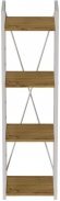 Етажерка 4/34 Ferrum-decor Серії Конект 120x34x28 білий ДСП Дуб Артизан 16мм (FRD-104279)