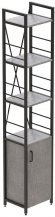 Етажерка 4/34 Ferrum-decor Серії Конект з тумбою 179x34x28 Чорний ДСП Бетон (FRD-104469)