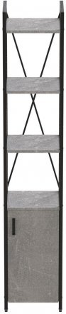 Етажерка 4/34 Ferrum-decor Серії Конект з тумбою 179x34x28 Чорний ДСП Бетон (FRD-104469)