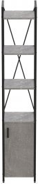 Етажерка 4/34 Ferrum-decor Серії Конект з тумбою 179x34x28 Чорний ДСП Бетон (FRD-104469)