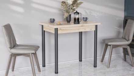Обідній стіл-формер розкладний Берта Ferrum-decor 750x1400x900 Чорний метал ДСП Дуб Сан-Марино 16 мм (FRD-105179) Обідній стіл-формер розкладний Берта Ferrum-decor 750x1400x900 Чорний метал ДСП Дуб Сан-Марино 16 мм (FRD-105179)