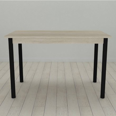 Стіл кухонний Ferrum-decor Беніта 75x120x70 Чорний ДСП Сонома 16мм (FRD-106282) Стіл кухонний Ferrum-decor Беніта 75x120x70 Чорний ДСП Сонома 16мм (FRD-106282)