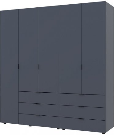 Комплект шаф для одягу Doros Гелар (2 шт.) 193,7х49,5х203,4 см Графіт (DRS-011118) Комплект шаф для одягу Doros Гелар (2 шт.) 193,7х49,5х203,4 см Графіт (DRS-011118)