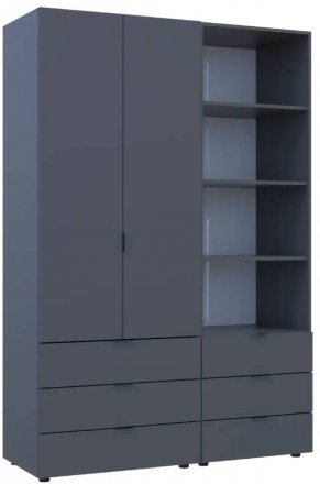 Шафа для одягу Doros Гелар Графіт 2ДСП з пеналом 137.5х49.5х203.4 (DRS-011912) Шафа для одягу Doros Гелар Графіт 2ДСП з пеналом 137.5х49.5х203.4 (DRS-011912)