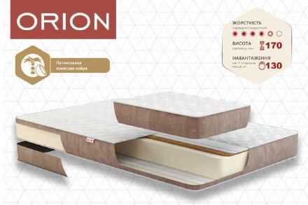 Матрац безпружинний Orion 180х220х17 см