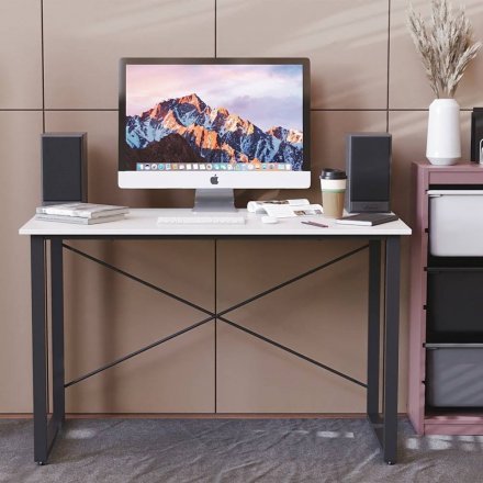 Письмовий стіл Ferrum-decor Дейв 75x140x70 чорний ДСП Біле 16мм (FRD-102013)