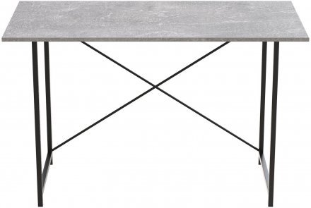 Стіл письмовий Line Лайт Ferrum-decor 750x1000x600 Чорний метал ДСП Бетон 16 мм (FRD-104849)
