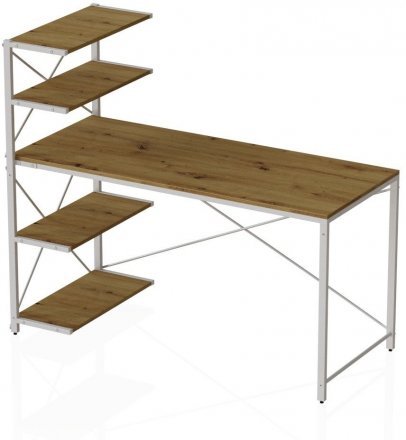 Комп'ютерний стіл Ferrum-decor Джек 75x140x70 Білий ДСП Артизан (FRD-105410) Комп'ютерний стіл Ferrum-decor Джек 75x140x70 Білий ДСП Артизан (FRD-105410)