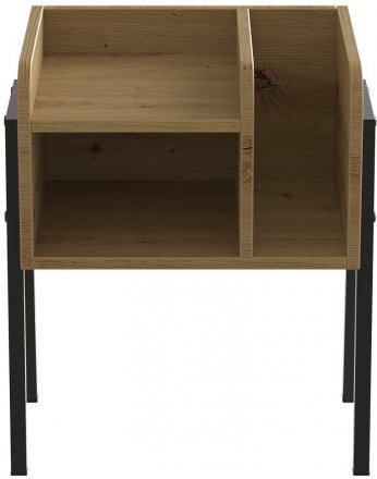 Тумба модульна Ferrum-decor Амелі 540x450x320 метал Чорний ДСП Дуб Дуб Артизан 16 мм (FRD-103009)
