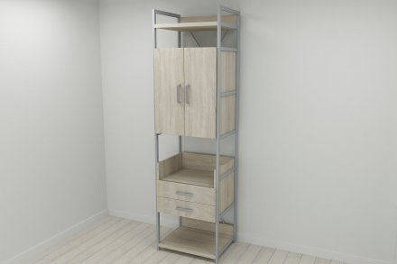 Шафа Гардероб Уні секція 5 серії Конект Ferrum-decor 220x60x50см Сірий метал ДСП Дуб Сонома 32 мм (FRD-104517) Шафа Гардероб Уні секція 5 серії Конект Ferrum-decor 220x60x50см Сірий метал ДСП Дуб Сонома 32 мм (FRD-104517)