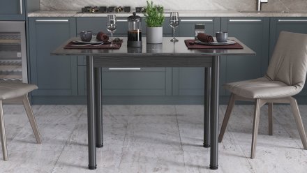 Обідній стіл-формер розкладний Берта Ferrum-decor 750x1400x900 Чорний метал ДСП Сосна Кембра 16 мм (FRD-105180)