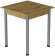 Стіл кухонний Ferrum-decor Агата 75x80x80 Сірий ДСП Дуб Артизан 16мм (FRD-105677)