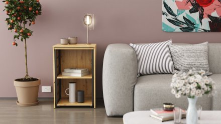 Стіл-тумба трансформер Смарт 2/2 Ferrum-decor 750x1450x600 Чорний метал ДСП Дуб Артизан 16 мм (FRD-105107)