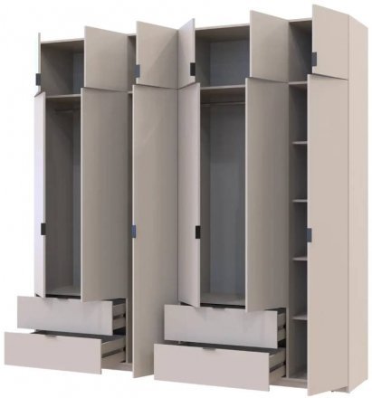 Шафа для одягу Doros Лукас Кашемір 3+3 ДСП 240х50х240 DRS-011713 (42005108) Шафа для одягу Doros Лукас Кашемір 3+3 ДСП 240х50х240 DRS-011713 (42005108)