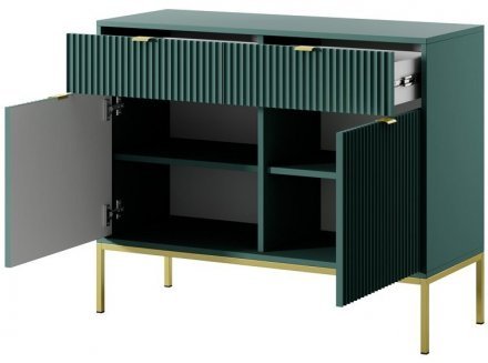 Комод Perfect Home Нова / Nova 2-дверний з 2 шухлядами і золотими ніжками KSZ104 Лабрадор (PFH-091497) Комод Perfect Home Нова / Nova 2-дверний з 2 шухлядами і золотими ніжками KSZ104 Лабрадор (PFH-091497)