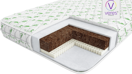 Матрац безпружинний Latex+ Aloe vera 90х190х10 см 53.1.04