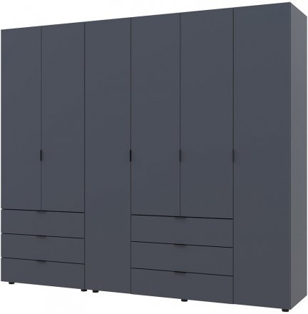 Комплект шаф для одягу Doros Гелар (2 шт.) 232,5х49,5х203,4 см Графіт (DRS-011119) Комплект шаф для одягу Doros Гелар (2 шт.) 232,5х49,5х203,4 см Графіт (DRS-011119)