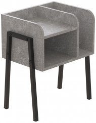 Тумба модульна Ferrum-decor Амелі 540x450x320 метал Чорний ДСП Бетон 16 мм (FRD-103010) Тумба модульна Ferrum-decor Амелі 540x450x320 метал Чорний ДСП Бетон 16 мм (FRD-103010)