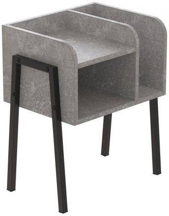 Тумба модульна Ferrum-decor Амелі 540x450x320 метал Чорний ДСП Бетон 16 мм (FRD-103010) Тумба модульна Ferrum-decor Амелі 540x450x320 метал Чорний ДСП Бетон 16 мм (FRD-103010)
