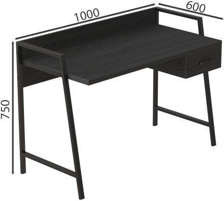 Письмовий стіл Ferrum-decor 750x1000x600 Чорний метал ДСП Сосна Кембра 32 мм (FRD-103424) Письмовий стіл Ferrum-decor 750x1000x600 Чорний метал ДСП Сосна Кембра 32 мм (FRD-103424)