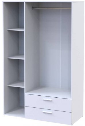 Шафа розпашна для одягу Doros Ектор 116х49,5х180 см Білий (DRS-011186) Шафа розпашна для одягу Doros Ектор 116х49,5х180 см Білий (DRS-011186)