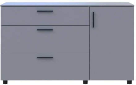 Комод Doros Торн Сірий 3Ш/1Д 135х51.6х80 (DRS-012107) Комод Doros Торн Сірий 3Ш/1Д 135х51.6х80 (DRS-012107)