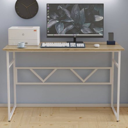 Письмовий стіл Ferrum-decor Райан 75x100x60 білий ДСП Дуб Сонома 16мм (FRD-101122) Письмовий стіл Ferrum-decor Райан 75x100x60 білий ДСП Дуб Сонома 16мм (FRD-101122)