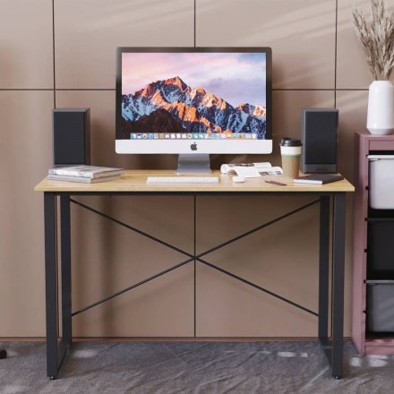 Комп'ютерний стіл Ferrum-decor Дейв 75x140x70 чорний ДСП Дуб Сан-Марино 16мм (FRD-102016)
