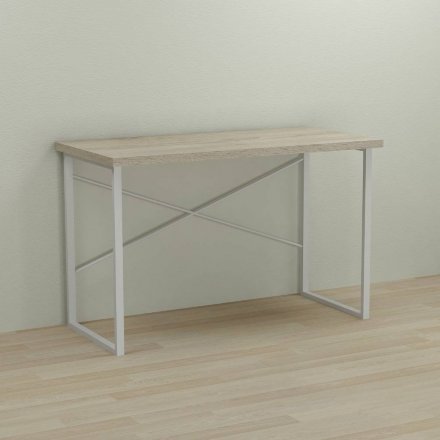 Письмовий стіл Ferrum-decor Дейв 76x120x60 білий ДСП Дуб Сонома 32мм (FRD-102152)