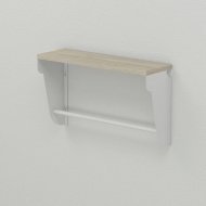 Настінна полиця Ferrum-decor Світ 300x500x150 метал Білий ДСП Сонома 16 мм (FRD-102789)
