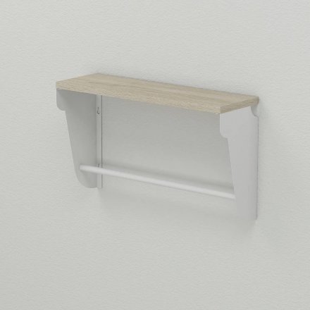 Настінна полиця Ferrum-decor Світ 300x500x150 метал Білий ДСП Сонома 16 мм (FRD-102789)