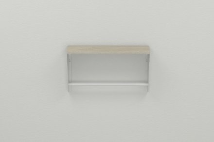 Настінна полиця Ferrum-decor Світ 300x500x150 метал Білий ДСП Сонома 16 мм (FRD-102789)