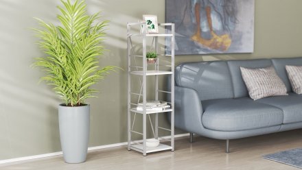 Етажерка 4/34 Ferrum-decor Серії Конект 120x34x28 сірий ДСП Біле 16мм (FRD-104283) Етажерка 4/34 Ferrum-decor Серії Конект 120x34x28 сірий ДСП Біле 16мм (FRD-104283)