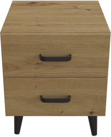 Тумба Віва 2 на конусних ніжках Ferrum-decor 41x35x40 Чорний метал ДСП Дуб Артизан 16 мм (FRD-106816) Тумба Віва 2 на конусних ніжках Ferrum-decor 41x35x40 Чорний метал ДСП Дуб Артизан 16 мм (FRD-106816)