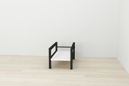 Підставка для системного блоку Ferrum-decor Нікі 21x24x45 Чорний ДСП Біле 16мм (FRD-105286)