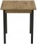 Стіл кухонний Ferrum-decor Агата 75x80x80 Чорний ДСП Дуб Артизан 16мм (FRD-105679)